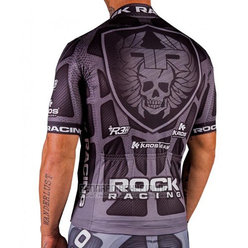2016 Fahrradbekleidung Rock Racing Braun Trikot Kurzarm und Tragerhose - zum Schließen ins Bild klicken